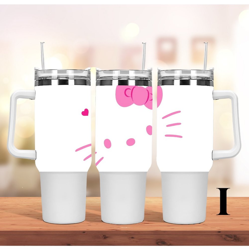 Sanrio Hello Kitty Tumbler 40 oz tumbler with hand carry handle and straw - Picture 13 of 17